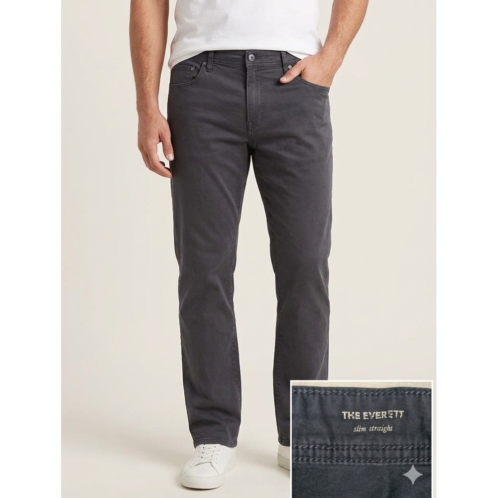 AG Adriano Goldschmied The Everett Slim Straight Pants Gray 40x32 Premium